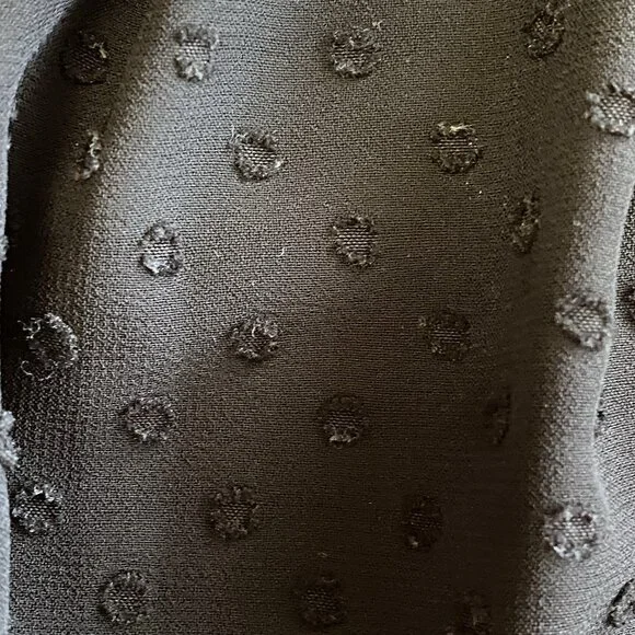 Xhilaration Black Swiss Dot Embroidered Babydoll Mini Dress M - Picture 9 of 14